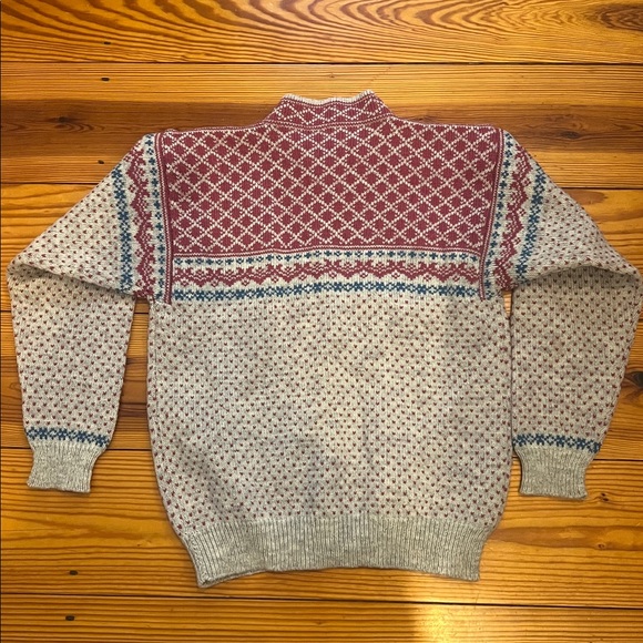 Vintage Nordic Nomad Granny Fair Isle Knit button Cardigan Sweater Vermont S/M - Picture 3 of 4